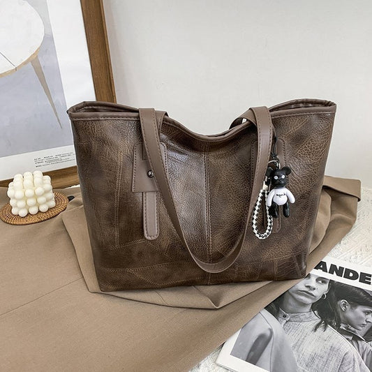 Vintage Leather Tote Bag